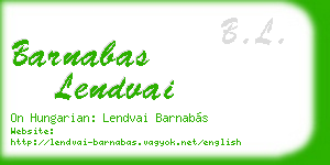 barnabas lendvai business card
